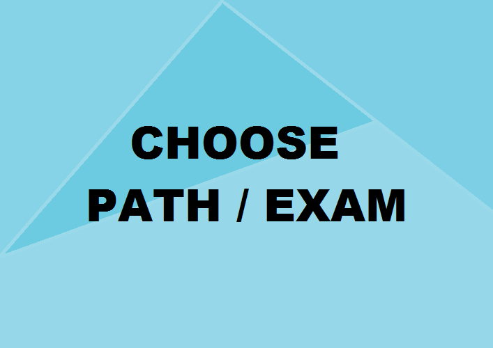 Choose Exam/Path