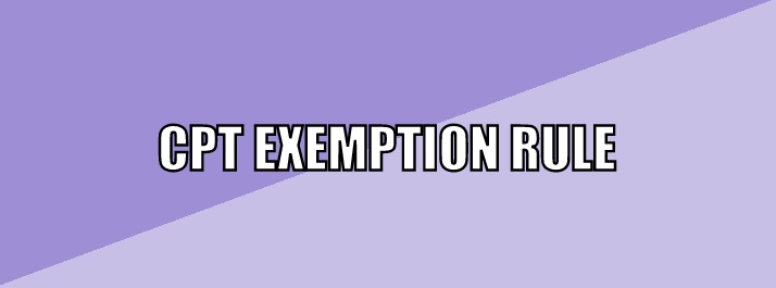 CPT Exemption