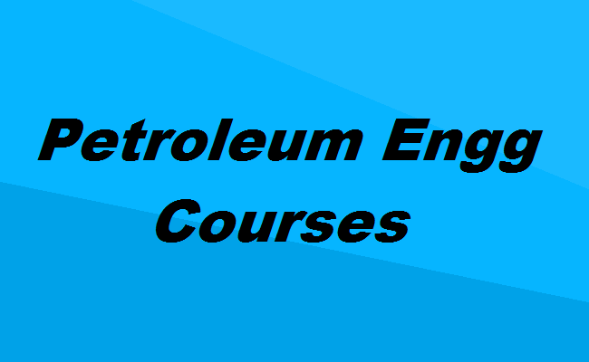 Petroleum engineering courses in India