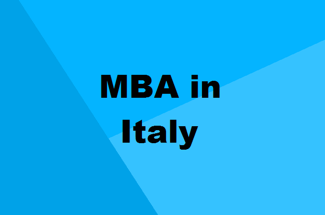 MBA in Italy