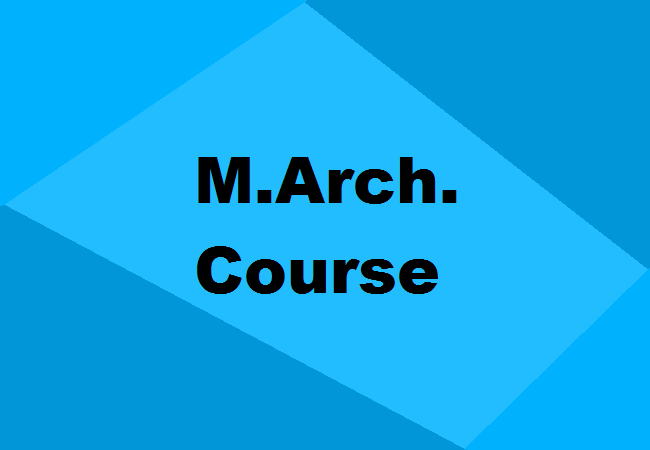 M.Arch. course
