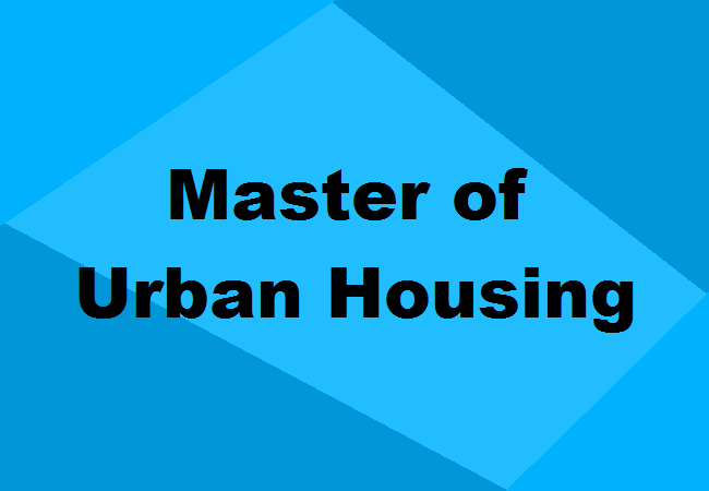 Master of Urban Housing