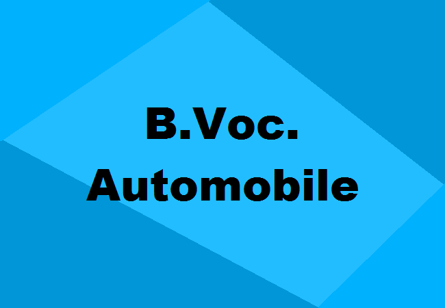 B.Voc. Automobile