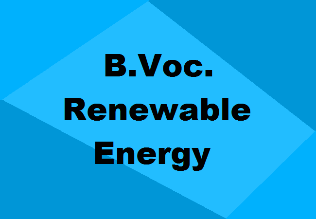 B.Voc. Renewable Energy