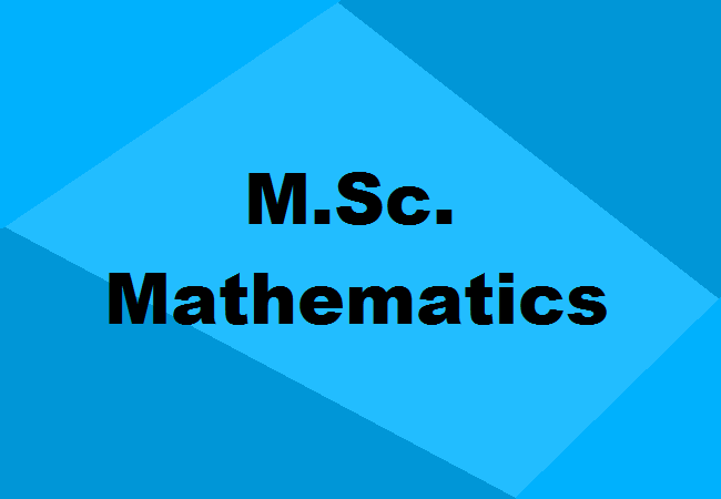 M.Sc. Mathematics