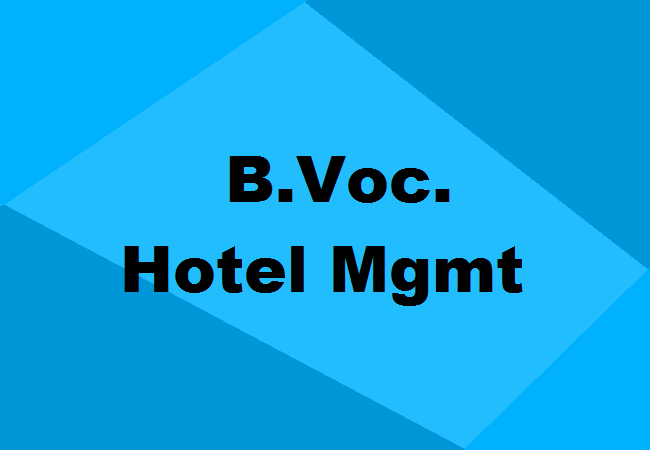 B.Voc. Hotel Management