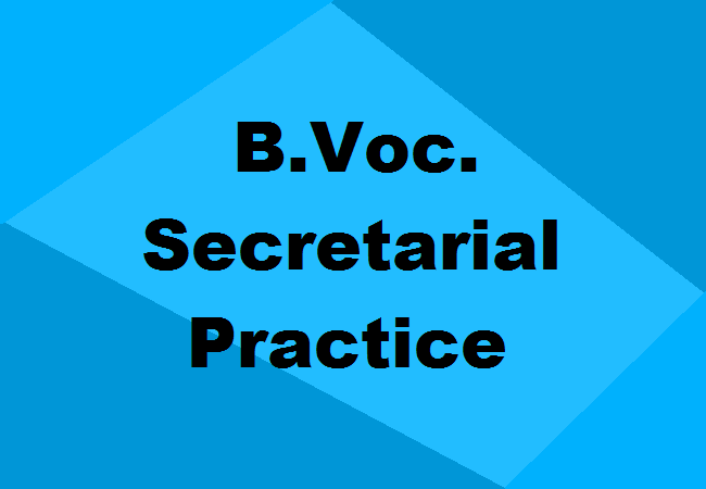 B.Voc. Management & Secretarial Practice