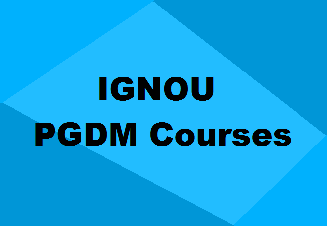 IGNOU PGDM Courses