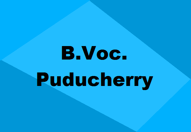 B.Voc. Colleges Puducherry