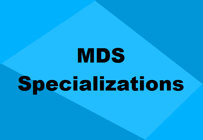 MDS specializations