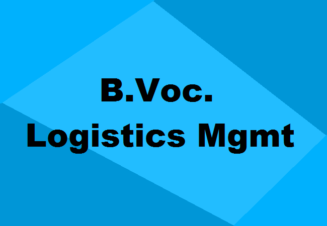 B.Voc. Logistics Management