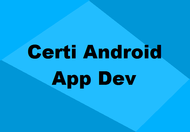 Certificate in Android App Development