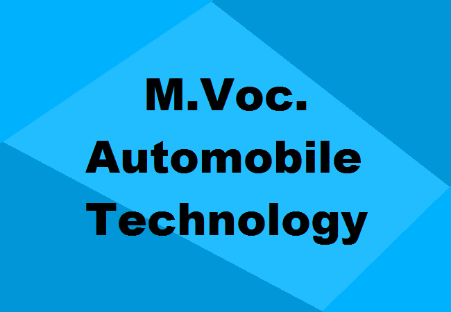 M.Voc. Automobile Technology