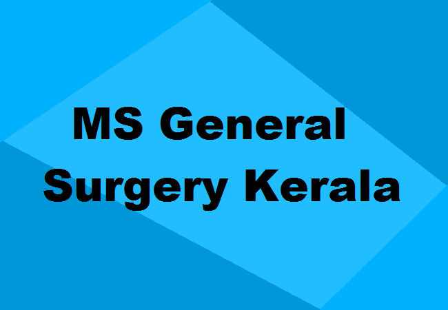 MS General Surgery Seats Kerala