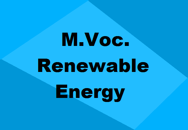 M.Voc. Renewable Energy