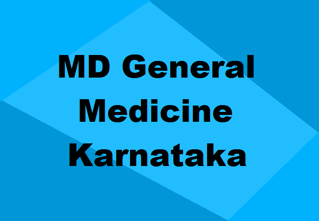 MD General Medicine Seats Karnataka