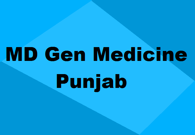 MD General Medicine Seats Punjab