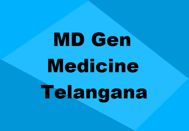 MD General Medicine Seats Telangana