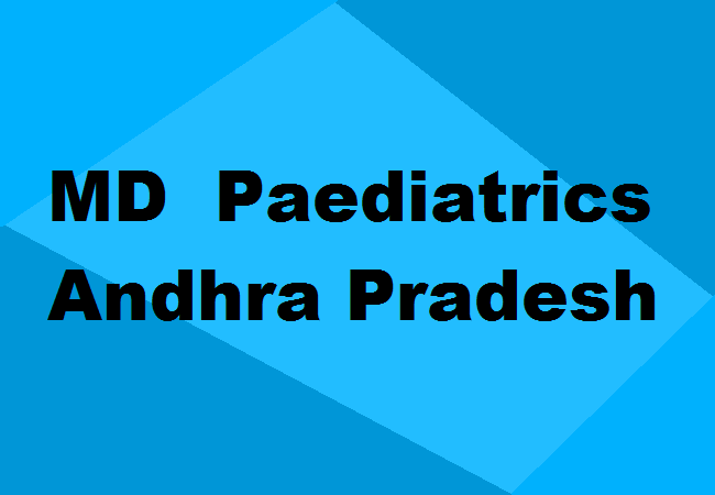 MD Paediatrics Seats Andhra Pradesh