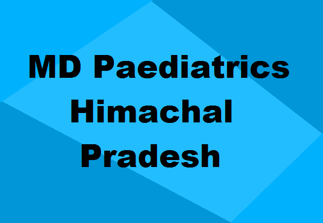 MD Paediatrics seats Himachal Pradesh