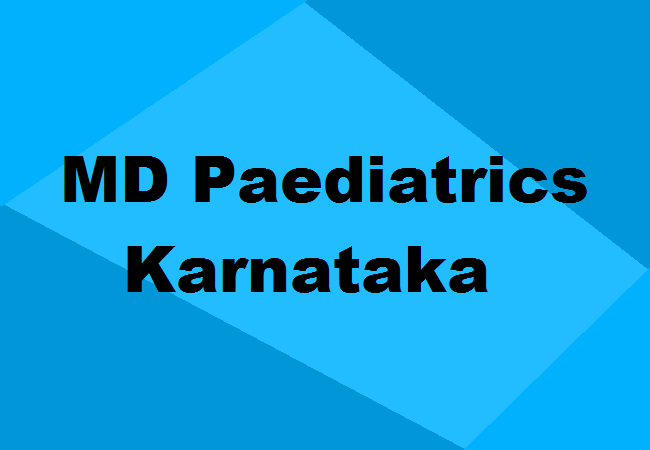 MD Paediatrics Seats Karnataka