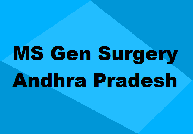 MS General Surgery Seats Andhra Pradesh