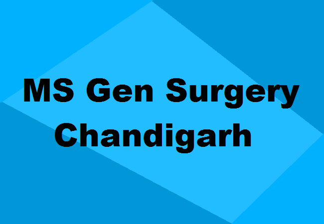 MS General Surgery Seats Chandigarh