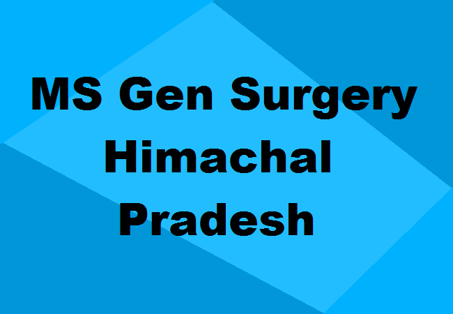 MS General Surgery Seats Himachal Pradesh