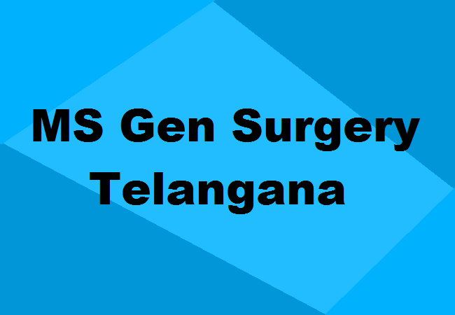 MS General Surgery Seats Telangana