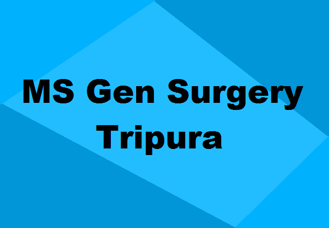 MS General Surgery Seats Tripura