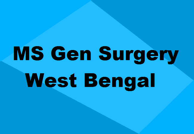 MS General Surgery Seats West Bengal