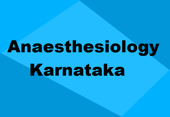 MD Anaesthesiology Seats Karnataka