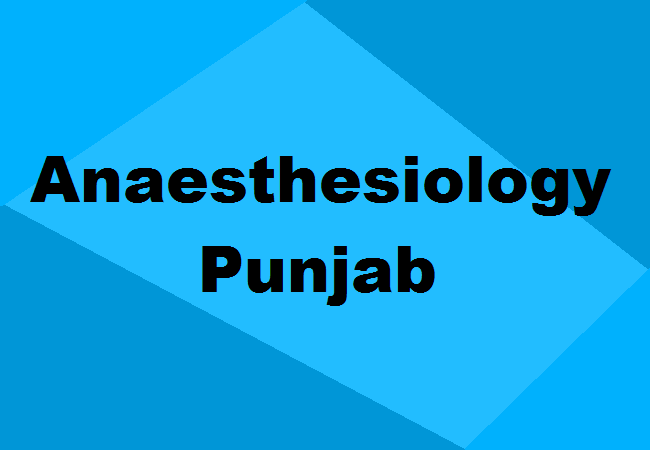 MD Anaesthesiology Seats Punjab