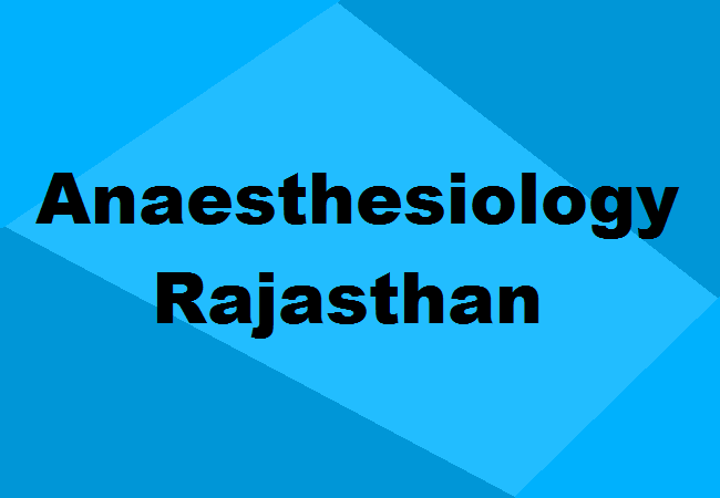 MD Anaesthesiology Seats Rajasthan