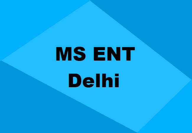 MS ENT Colleges Delhi