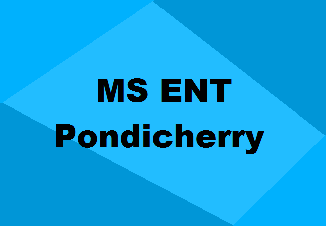 MS ENT Seats Pondicherry