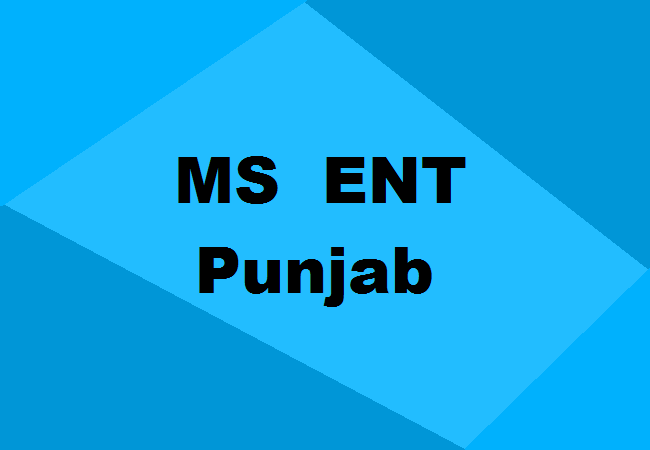 MS ENT Seats Punjab