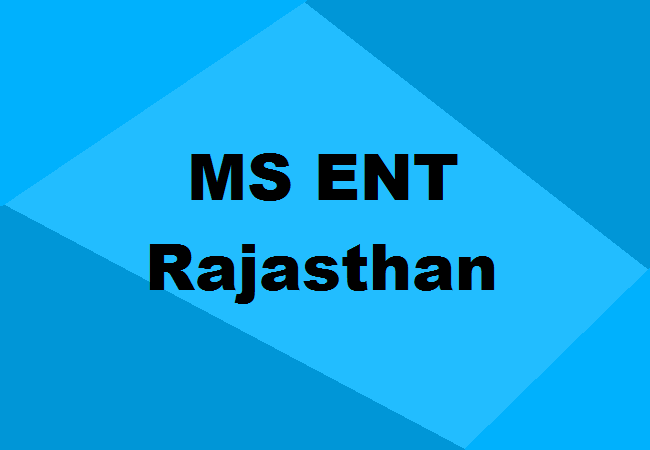 MS ENT Seats Rajasthan