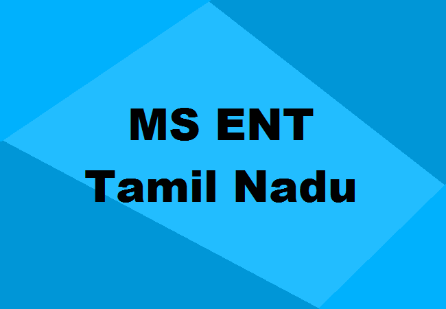 MS ENT Seats Tamil Nadu