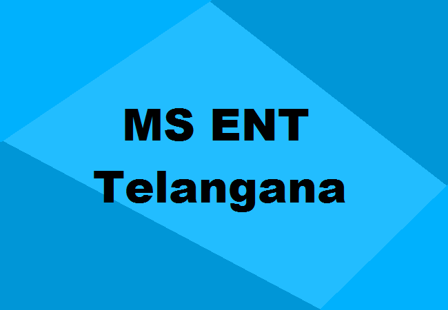 MS ENT Seats Telangana