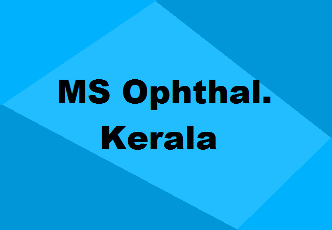 MS Ophthalmology Seats Kerala