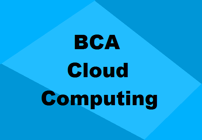 BCA Cloud Computing