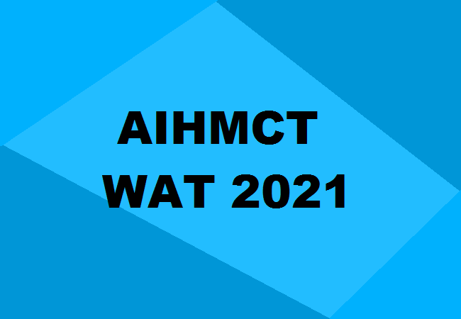 AIHMCT WAT 2021