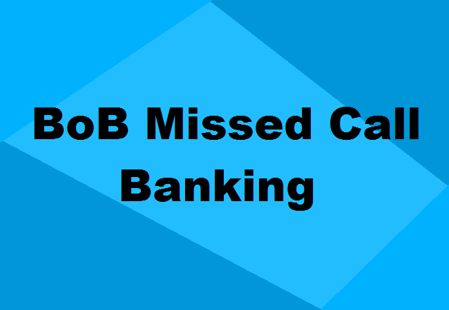 BoB Missed Call Banking
