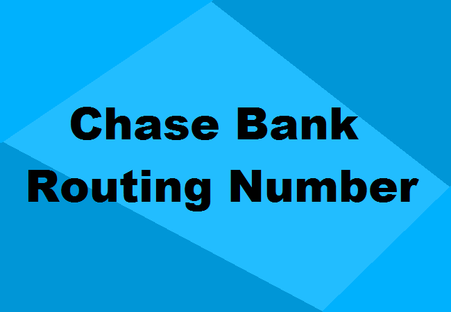 Chase routing number