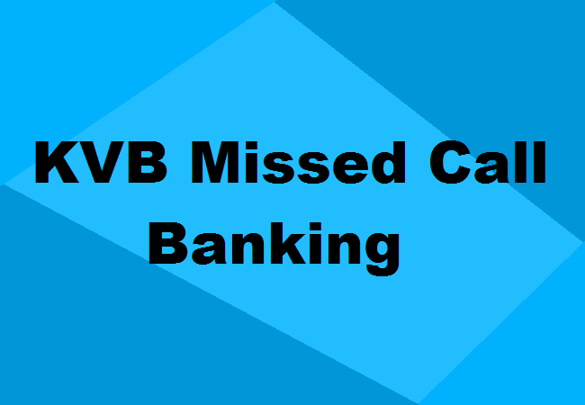 KVB Missed Call Banking