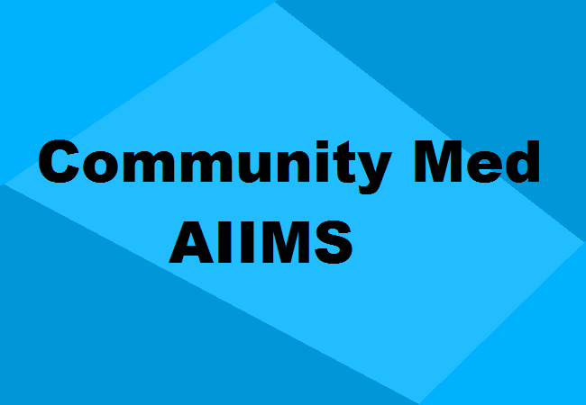 MD Community Medicine Seats AIIMS
