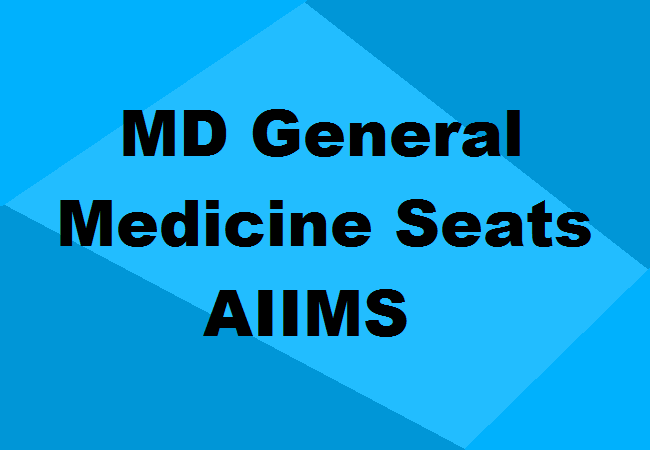 MD General Medicine Seats AIIMS