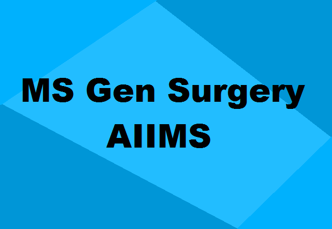 MS General Surgery Seats AIIMS
