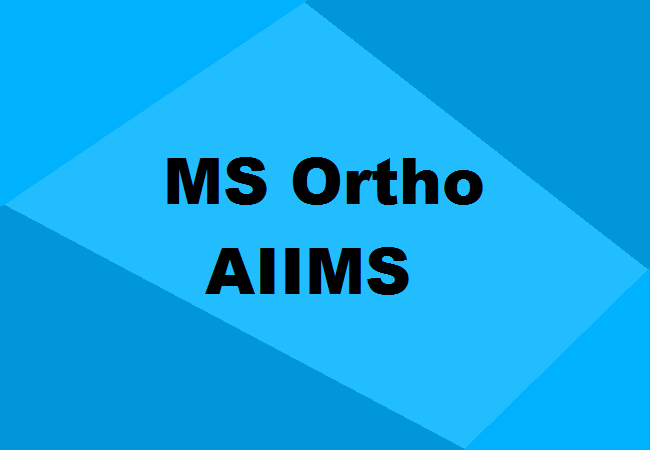 MS Orthopaedics Seats AIIMS
